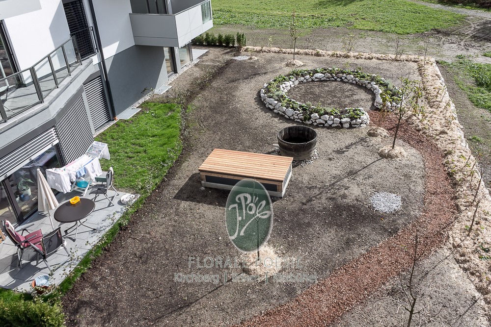 Essbarer Garten mit Gemüsebeeten