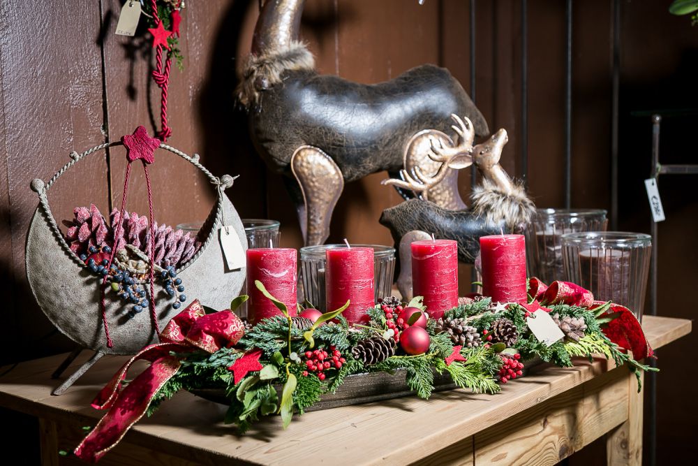 Stimmungsvolle Weihnachtsdekoration bei Florale Poesie